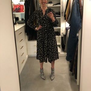 Saloni Raquel B space dot silk dress